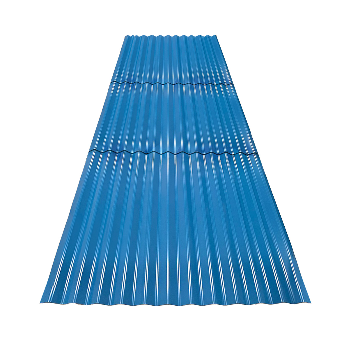 Corrugated 914 Roofing Sheet in Colour Sky Blue Gloss Finish