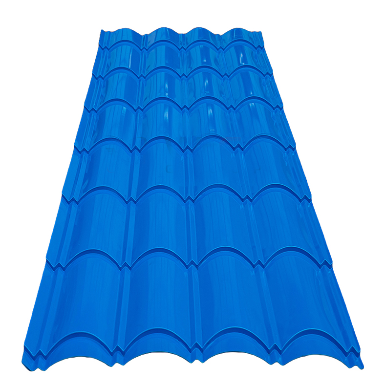 Sky Blue Gloss Finish Star Tile Roofing Sheet