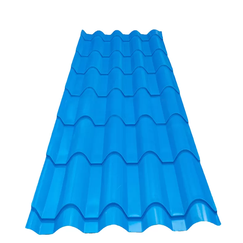 Sky Blue Gloss Finish Elegantile Roofing Sheet
